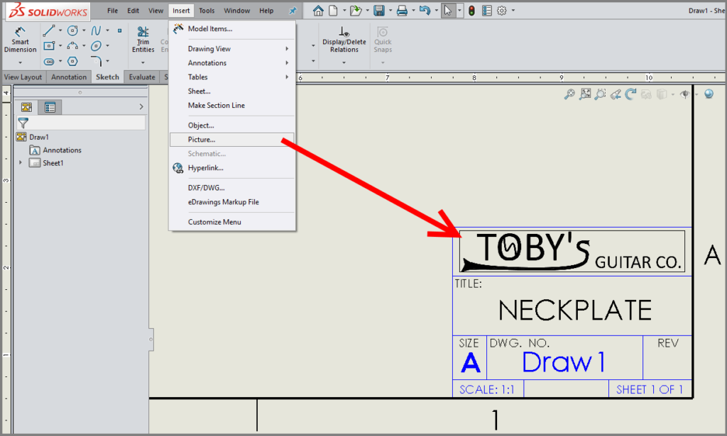 Using a Company Logo in SOLIDWORKS Engineers Rule